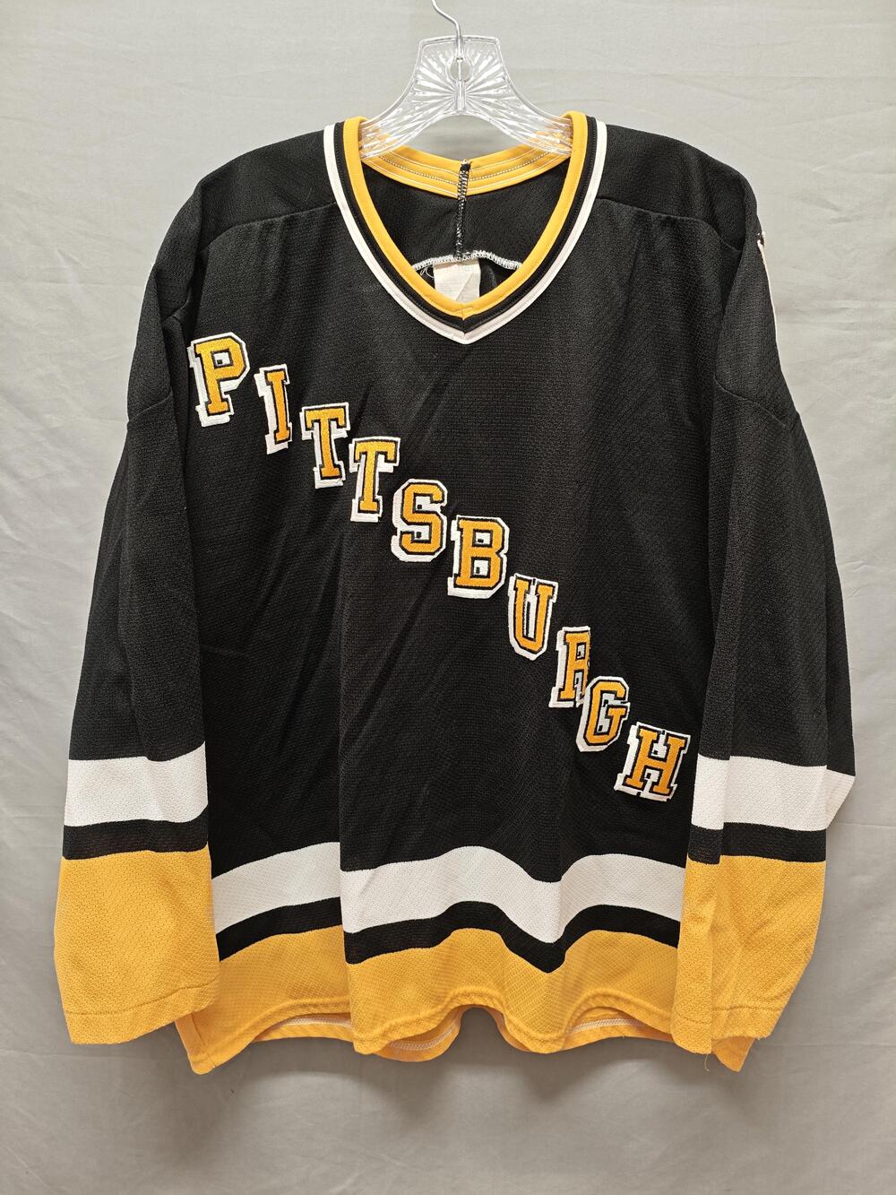 Pittsburgh Penguins Jersey Mens XL Black Gold NHL Hockey Pullover Shirt